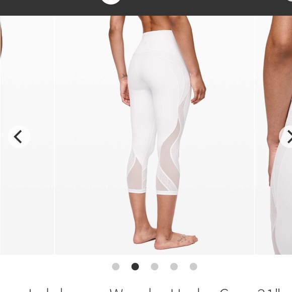 Lululemon wunder under white crop lace leggings - Picture 2 of 13